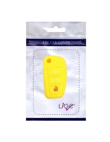 Guscio in Silicone Cover Chiave per Telecomando Audi A1 A3 A4 A6 A8 TT Q5 Q7 R8 S4 S6 Portachiave Giallo