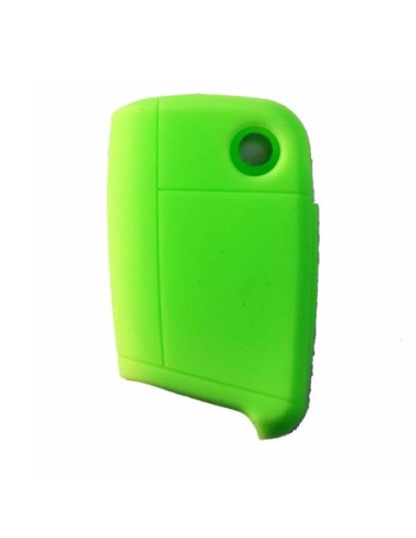 Guscio in Silicone Cover Chiave per Telecomando Volkswagen Golf (Serie 7) Seat Leon 7 Ibiza 7 Skoda Octavia A7 Portachiave Verde