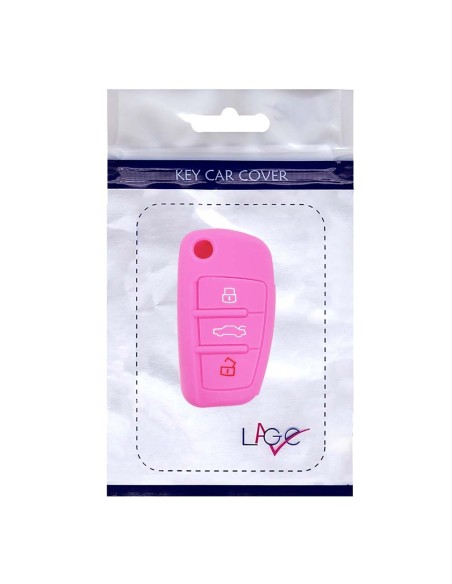 Guscio in Silicone Cover Chiave per Telecomando Audi A1 A3 A4 A6 A8 TT Q5 Q7 R8 S4 S6 Portachiave Rosa