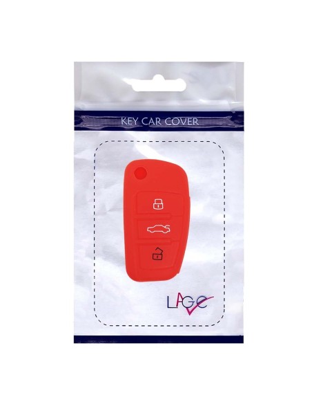 Guscio in Silicone Cover Chiave per Telecomando Audi A1 A3 A4 A6 A8 TT Q5 Q7 R8 S4 S6 Portachiave Rosso