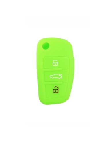 Guscio in Silicone Cover Chiave per Telecomando Audi A1 A3 A4 A6 A8 TT Q5 Q7 R8 S4 S6 Portachiave Verde