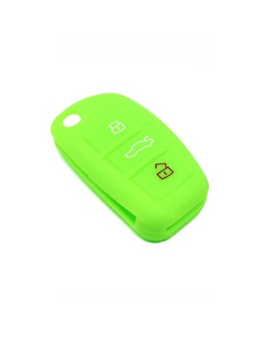 Guscio in Silicone Cover Chiave per Telecomando Audi A1 A3 A4 A6 A8 TT Q5 Q7 R8 S4 S6 Portachiave Verde