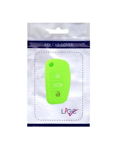 Guscio in Silicone Cover Chiave per Telecomando Audi A1 A3 A4 A6 A8 TT Q5 Q7 R8 S4 S6 Portachiave Verde