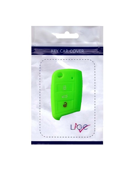 Guscio in Silicone Cover Chiave per Telecomando Volkswagen Golf (Serie 7) Seat Leon 7 Ibiza 7 Skoda Octavia A7 Portachiave Verde