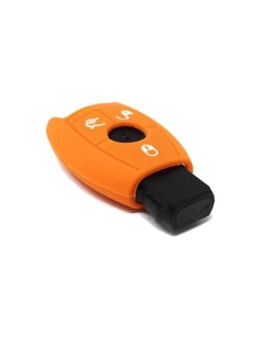 Guscio in Silicone Cover Chiave per Telecomando Mercedes-Benz Classe A C E S V ML CLK SLK Portachiave Arancione