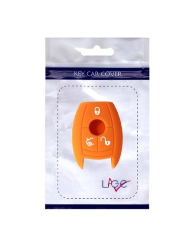Guscio in Silicone Cover Chiave per Telecomando Mercedes-Benz Classe A C E S V ML CLK SLK Portachiave Arancione