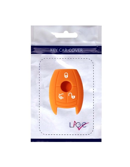 Guscio in Silicone Cover Chiave per Telecomando Mercedes-Benz Classe A C E S V ML CLK SLK Portachiave Arancione