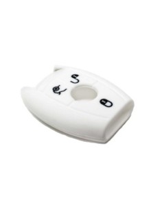 Guscio in Silicone Cover Chiave per Telecomando Mercedes-Benz Classe A C E S V ML CLK SLK Portachiave Bianco 2