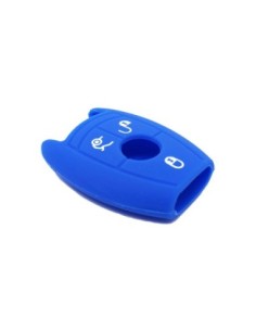 Guscio in Silicone Cover Chiave per Telecomando Mercedes-Benz Classe A C E S V ML CLK SLK Portachiave Blu 2
