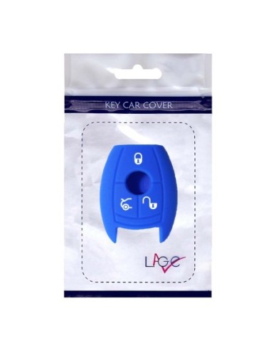 Guscio in Silicone Cover Chiave per Telecomando Mercedes-Benz Classe A C E S V ML CLK SLK Portachiave Blu