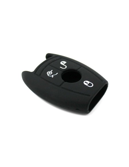 Guscio in Silicone Cover Chiave per Telecomando Mercedes-Benz Classe A C E S V ML CLK SLK Portachiave Nero