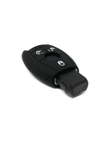 Guscio in Silicone Cover Chiave per Telecomando Mercedes-Benz Classe A C E S V ML CLK SLK Portachiave Nero
