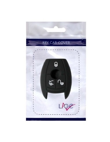 Guscio in Silicone Cover Chiave per Telecomando Mercedes-Benz Classe A C E S V ML CLK SLK Portachiave Nero
