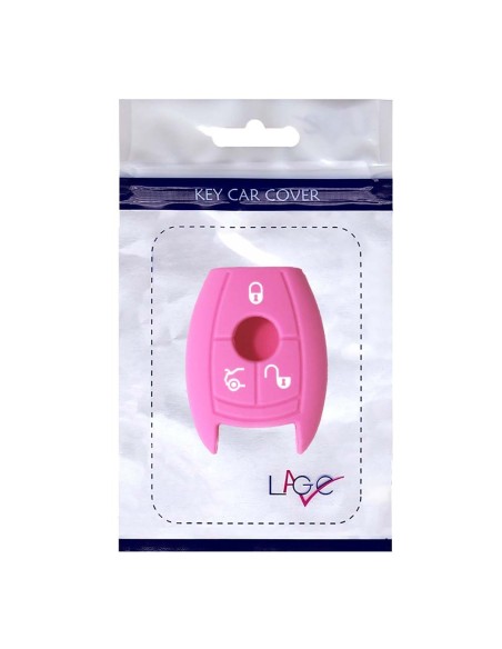 Guscio in Silicone Cover Chiave per Telecomando Mercedes-Benz Classe A C E S V ML CLK SLK Portachiave Rosa