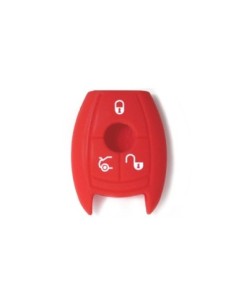 Guscio in Silicone Cover Chiave per Telecomando Mercedes-Benz Classe A C E S V ML CLK SLK Portachiave Rosso