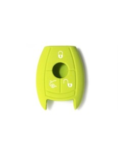 Guscio in Silicone Cover Chiave per Telecomando Mercedes-Benz Classe A C E S V ML CLK SLK Portachiave Verde