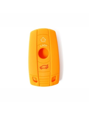Guscio in Silicone Cover Chiave per Telecomando BMW Serie 1 3 5 6 7 X1 X3 X5 X6 Z4 Portachiave Arancione