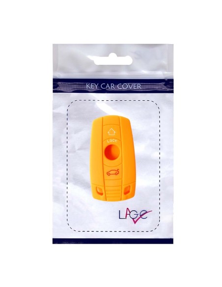 Guscio in Silicone Cover Chiave per Telecomando BMW Serie 1 3 5 6 7 X1 X3 X5 X6 Z4 Portachiave Arancione