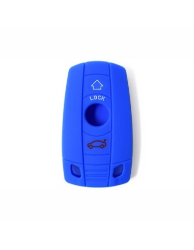 Guscio in Silicone Cover Chiave per Telecomando BMW Serie 1 3 5 6 7 X1 X3 X5 X6 Z4 Portachiave Blu