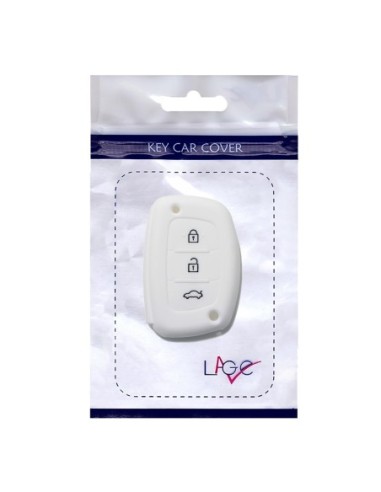 Guscio Silicone Cover Chiave per Telecomando Hyundai Portachiavi Bianco 3 Tasti i10 i20 i30 i40 ix20 ix25 ix30 ix35 ix45 ix55 Solaris Mistra Verna Sonata Santa Fe Tucson