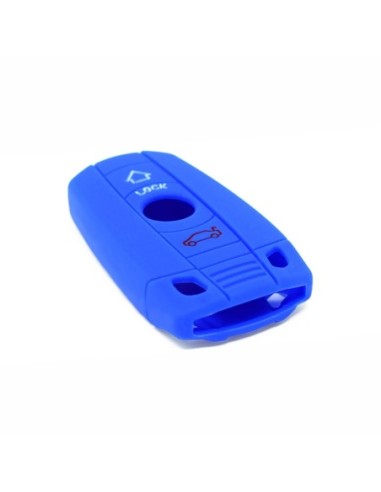 Guscio in Silicone Cover Chiave per Telecomando BMW Serie 1 3 5 6 7 X1 X3 X5 X6 Z4 Portachiave Blu