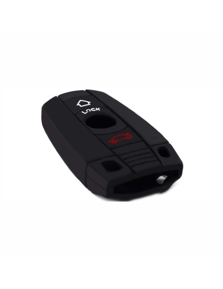Guscio in Silicone Cover Chiave per Telecomando BMW Serie 1 3 5 6 7 X1 X3 X5 X6 Z4 Portachiave Nero