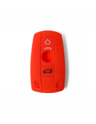 Guscio in Silicone Cover Chiave per Telecomando BMW Serie 1 3 5 6 7 X1 X3 X5 X6 Z4 Portachiave Rosso