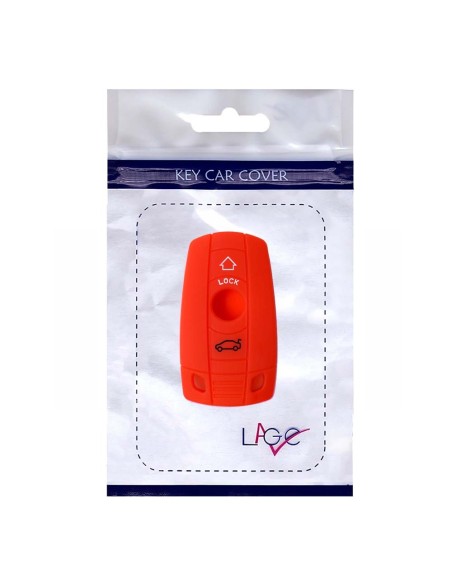 Guscio in Silicone Cover Chiave per Telecomando BMW Serie 1 3 5 6 7 X1 X3 X5 X6 Z4 Portachiave Rosso
