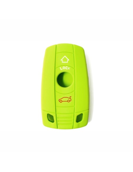 Guscio in Silicone Cover Chiave per Telecomando BMW Serie 1 3 5 6 7 X1 X3 X5 X6 Z4 Portachiave Verde