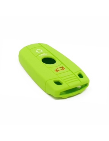 Guscio in Silicone Cover Chiave per Telecomando BMW Serie 1 3 5 6 7 X1 X3 X5 X6 Z4 Portachiave Verde
