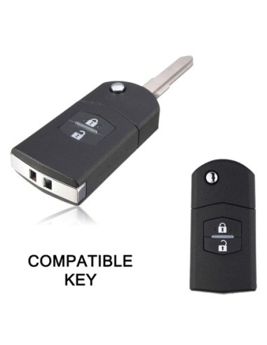 Guscio Silicone Cover Chiave Telecomando Mazda Portachiave Bianco 2 3 5 6 BT50 CX-5 CX-7 CX-9 MX5 RX8