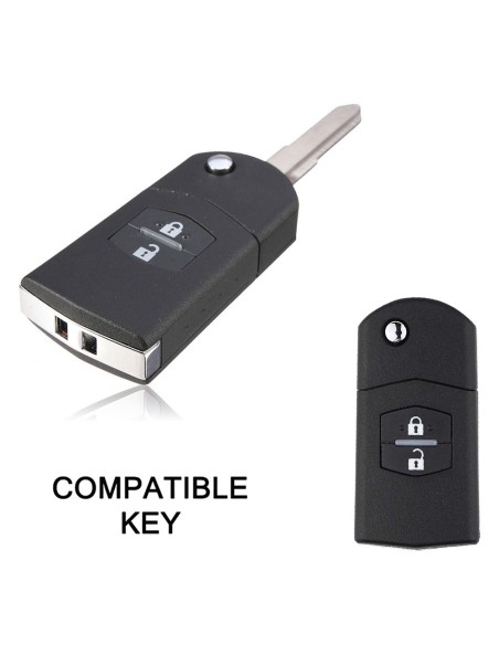 Guscio Silicone Cover Chiave Telecomando Mazda Portachiave Rosso 2 3 5 6 BT50 CX-5 CX-7 CX-9 MX5 RX8