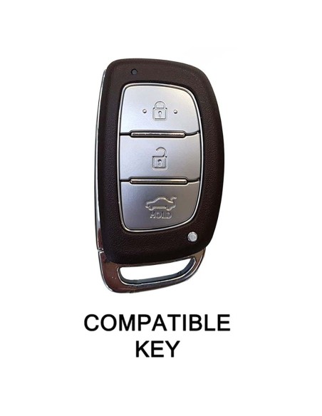 Guscio Silicone Cover Chiave per Telecomando Hyundai Portachiavi Blu 3 Tasti i10 i20 i30 i40 ix20 ix25 ix30 ix35 ix45 ix55 Solaris Mistra Verna Sonata Santa Fe Tucson