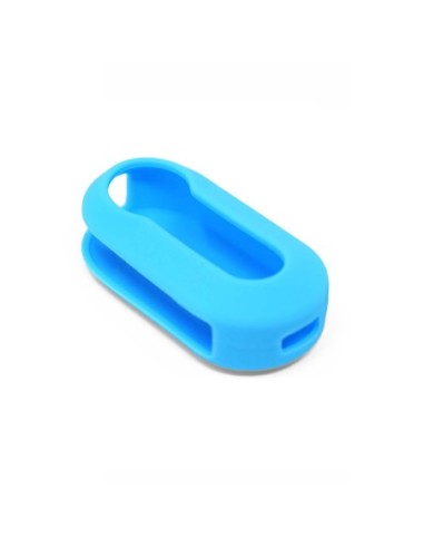 Guscio in Silicone Cover Chiave Aperto per Telecomando Fiat Grande Punto Evo Panda Bravo Stilo 500 L e Lancia Y Delta Musa Portachiave Azzurro