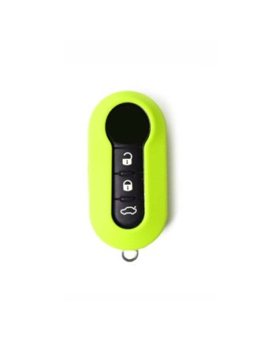 Guscio in Silicone Cover Chiave Aperto per Telecomando Fiat Grande Punto Evo Panda Bravo Stilo 500 L e Lancia Y Delta Musa Portachiave Verde