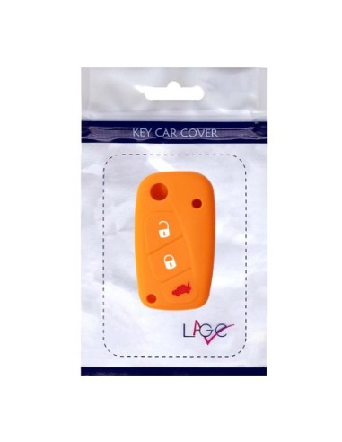 Guscio in Silicone Cover Chiave per Telecomando Fiat Grande Punto Panda Bravo Stilo Ducato Ulysse Doblò Portachiave Arancione