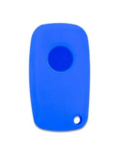 Guscio in Silicone Cover Chiave per Telecomando Fiat Grande Punto Panda Bravo Stilo Ducato Ulysse Doblò Portachiave Blu