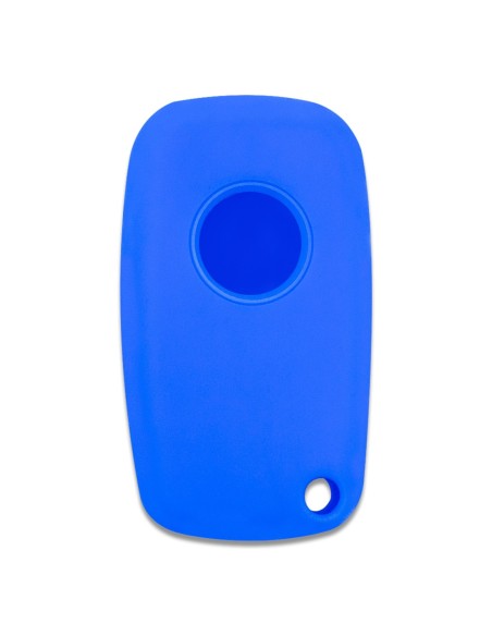 Guscio in Silicone Cover Chiave per Telecomando Fiat Grande Punto Panda Bravo Stilo Ducato Ulysse Doblò Portachiave Blu