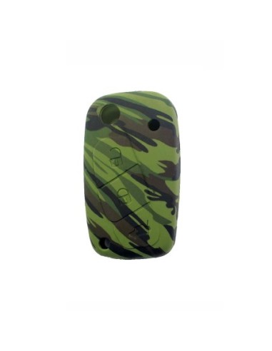 Guscio in Silicone Cover Chiave per Telecomando Fiat Grande Punto Panda Bravo Stilo Ducato Ulysse Doblò Portachiave Camouflage