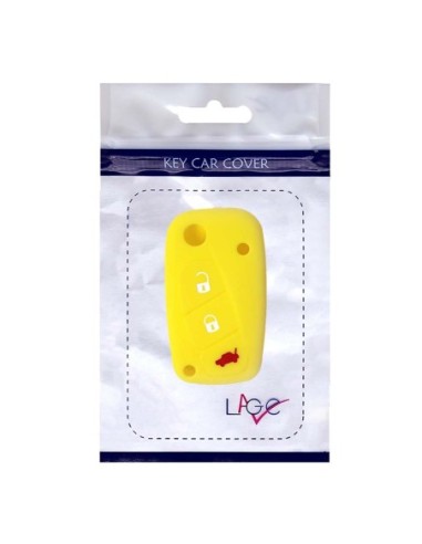 Guscio in Silicone Cover Chiave per Telecomando Fiat Grande Punto Panda Bravo Stilo Ducato Ulysse Doblò Portachiave Giallo