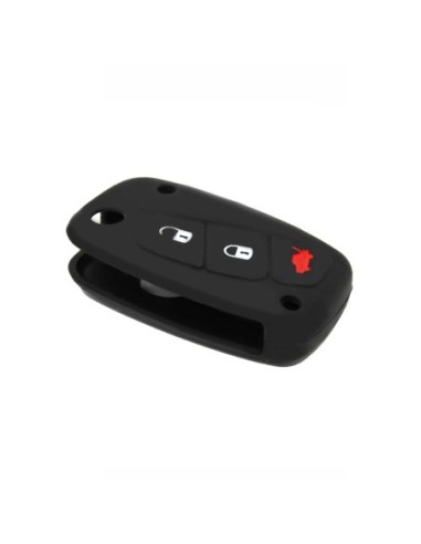 Guscio in Silicone Cover Chiave per Telecomando Fiat Grande Punto Panda Bravo Stilo Ducato Ulysse Doblò Portachiave Nero