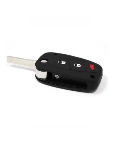 Guscio in Silicone Cover Chiave per Telecomando Fiat Grande Punto Panda Bravo Stilo Ducato Ulysse Doblò Portachiave Nero