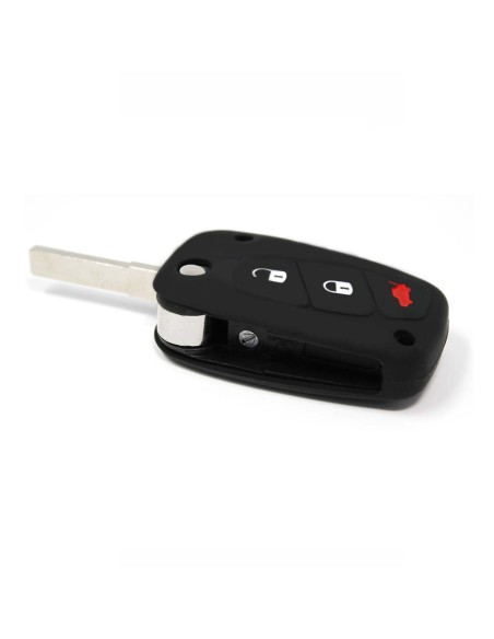 Guscio in Silicone Cover Chiave per Telecomando Fiat Grande Punto Panda Bravo Stilo Ducato Ulysse Doblò Portachiave Nero