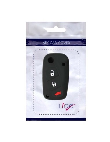 Guscio in Silicone Cover Chiave per Telecomando Fiat Grande Punto Panda Bravo Stilo Ducato Ulysse Doblò Portachiave Nero