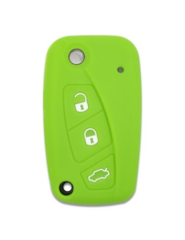 Guscio in Silicone Cover Chiave per Telecomando Fiat Grande Punto Panda Bravo Stilo Ducato Ulysse Doblò Portachiave Verde
