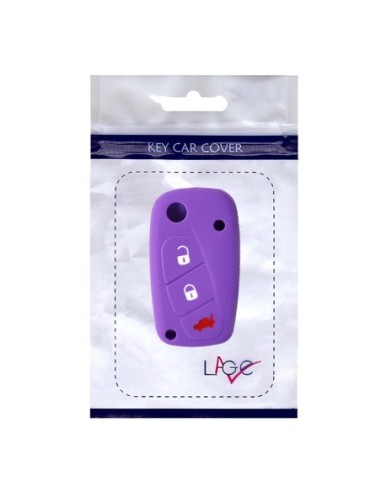Guscio in Silicone Cover Chiave per Telecomando Fiat Grande Punto Panda Bravo Stilo Ducato Ulysse Doblò Portachiave Viola