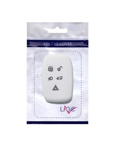 Guscio Silicone Cover Chiave Telecomando Land Rover Portachiave Bianco Range Rover Sport Evoque LR4 Freelander Discovery