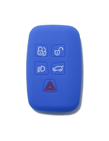 Guscio in Silicone Cover Chiave Telecomando Land Rover Portachiave Blu Range Rover Sport Evoque LR4 Freelander Discovery