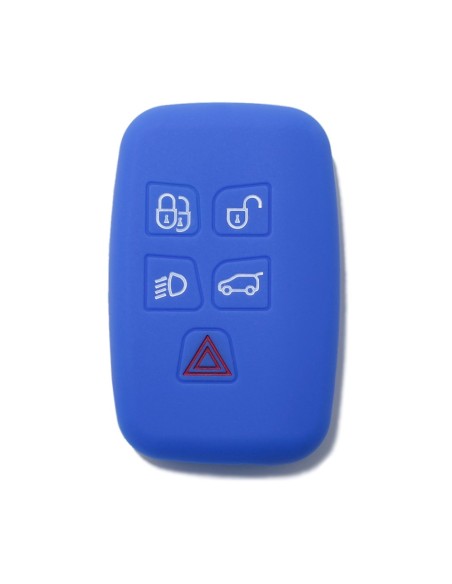Guscio in Silicone Cover Chiave Telecomando Land Rover Portachiave Blu Range Rover Sport Evoque LR4 Freelander Discovery