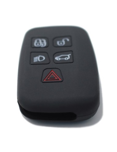 Guscio Silicone Cover Chiave Telecomando Land Rover Portachiave Nero  Range Rover Sport Evoque LR4 Freelander Discovery